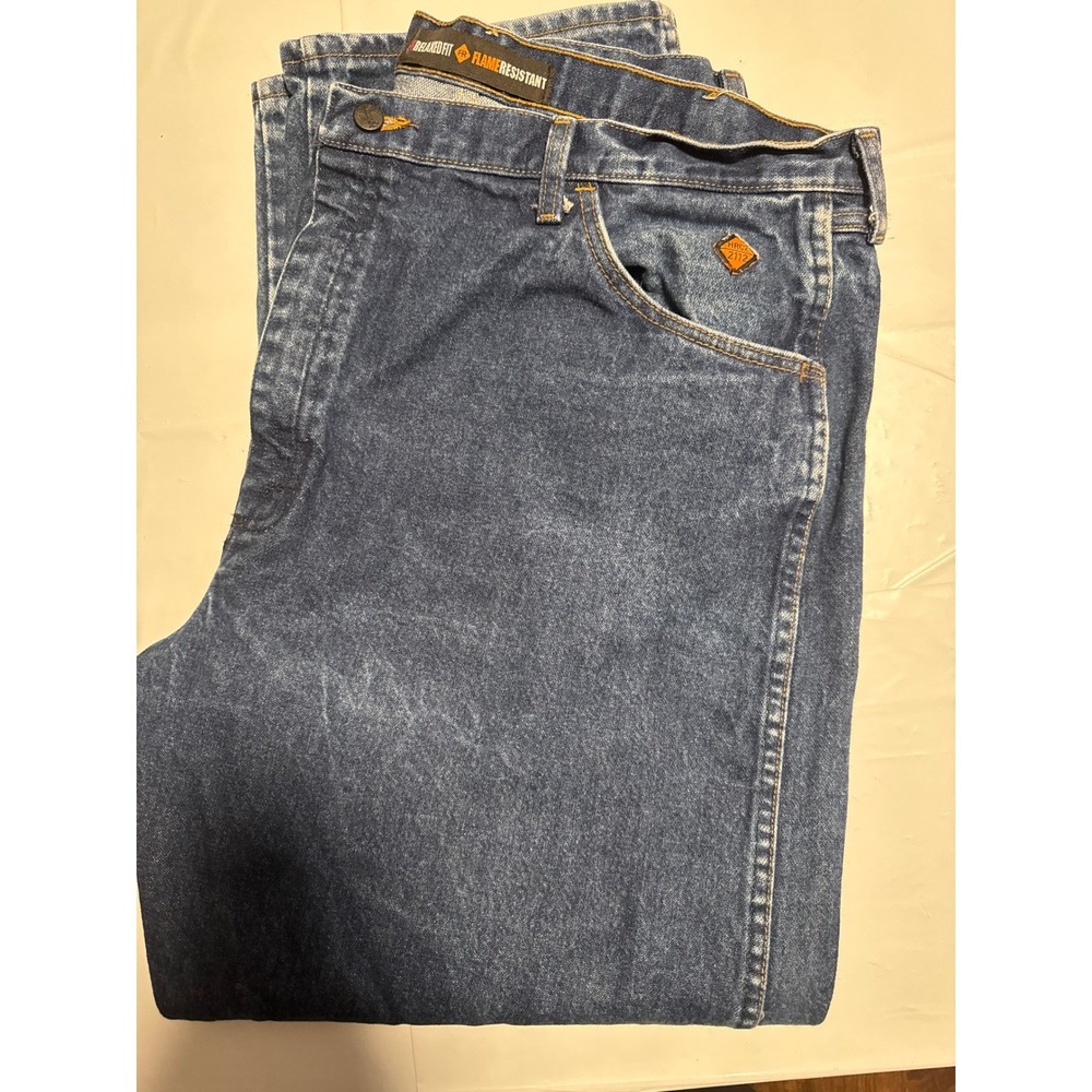 Wrangler FR Flame Resistant Relaxed Fit Jeans Blue Denim 42x30 FR31MWZ Mens